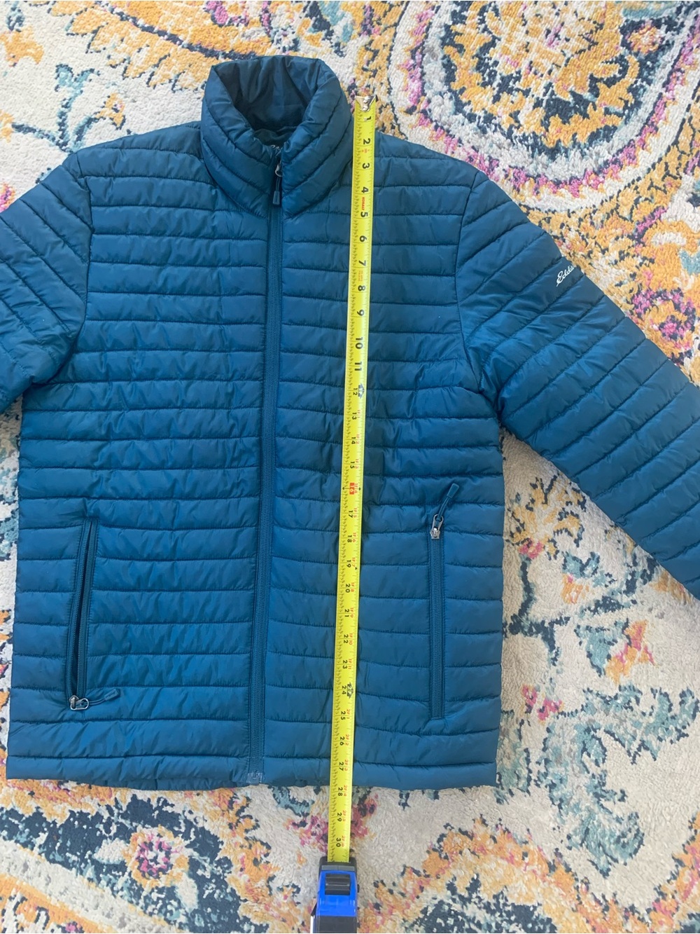 Eddie Bauer Men’s Small Packable Blue Puffer Jacket Lightweight Quilted  Coat - Picture 7 of 8